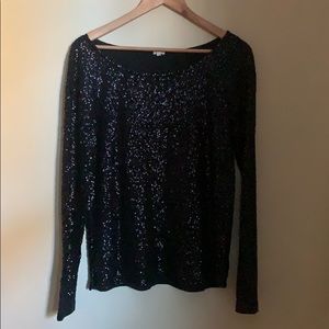 Black Sequin Top